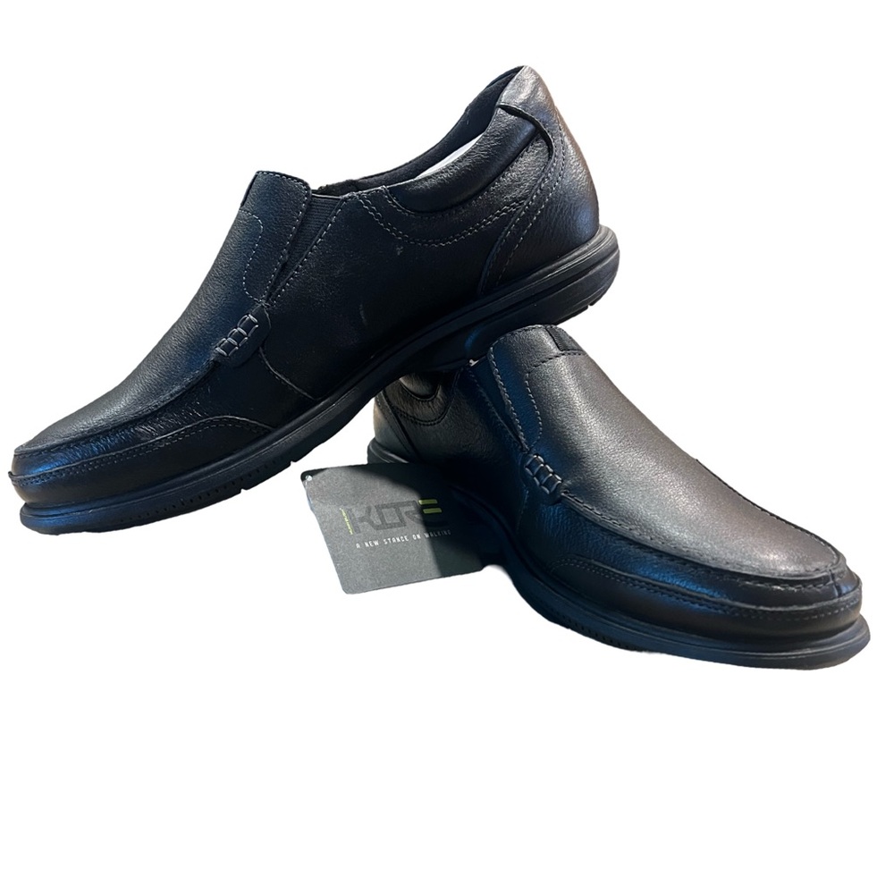 Nunn Bush Black Carter Slip-On Shoes, Comfortable Walking